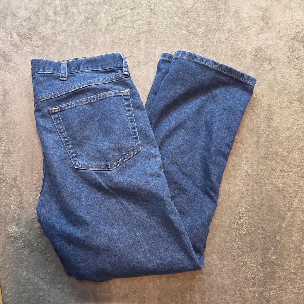 Wrangler Jeans Mens 36x30 Blue Medium Wash Regular Straight Leg Denim 85900DW
